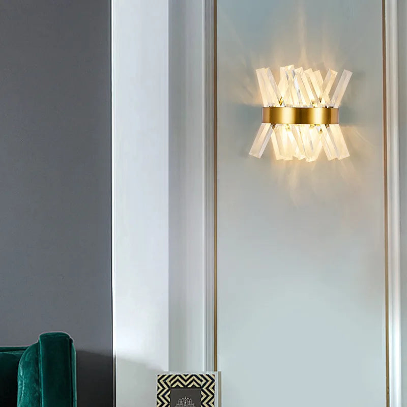 applique murale moderne en cristal pour éclairage intérieur décoratif - vue 4 sur 6