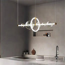 lustre de luxe à bulles longue bande éclairage led en verre transparent créatif