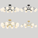 lustre en cristal nordique à led pour décoration intérieure moderne