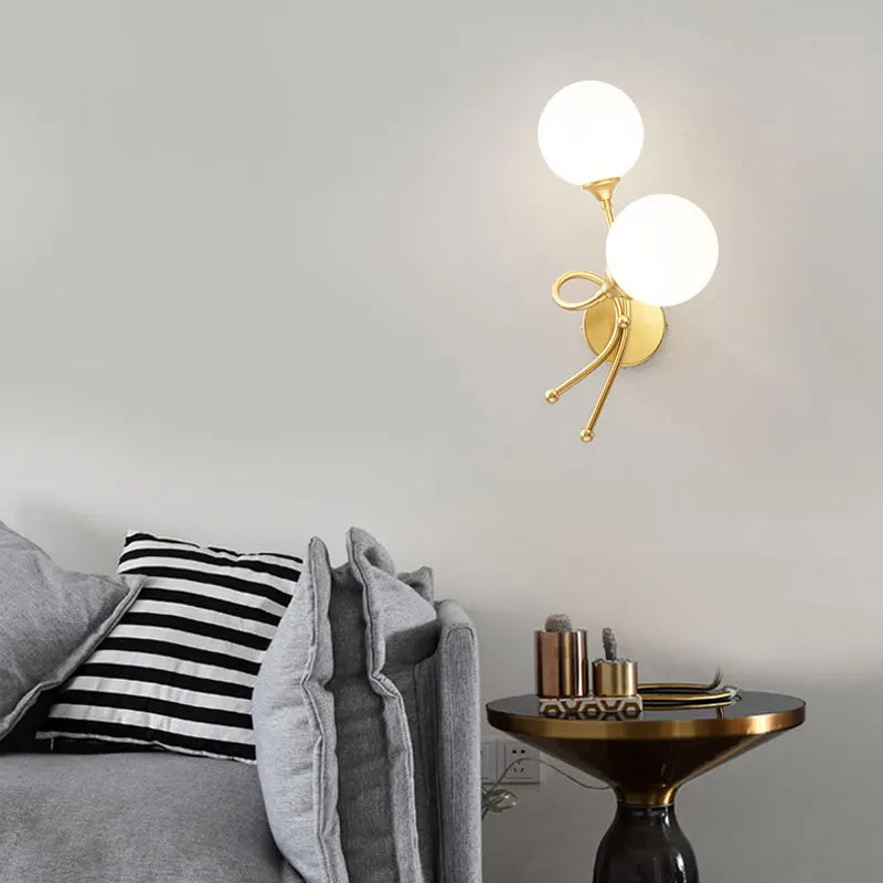 applique murale led avec boule de verre pour intérieur - vue 3 sur 10