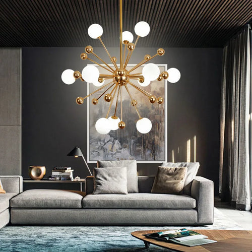 Pendelleuchte Pusteblume aus Glas für moderne Wohnräume - vue 6 sur 8