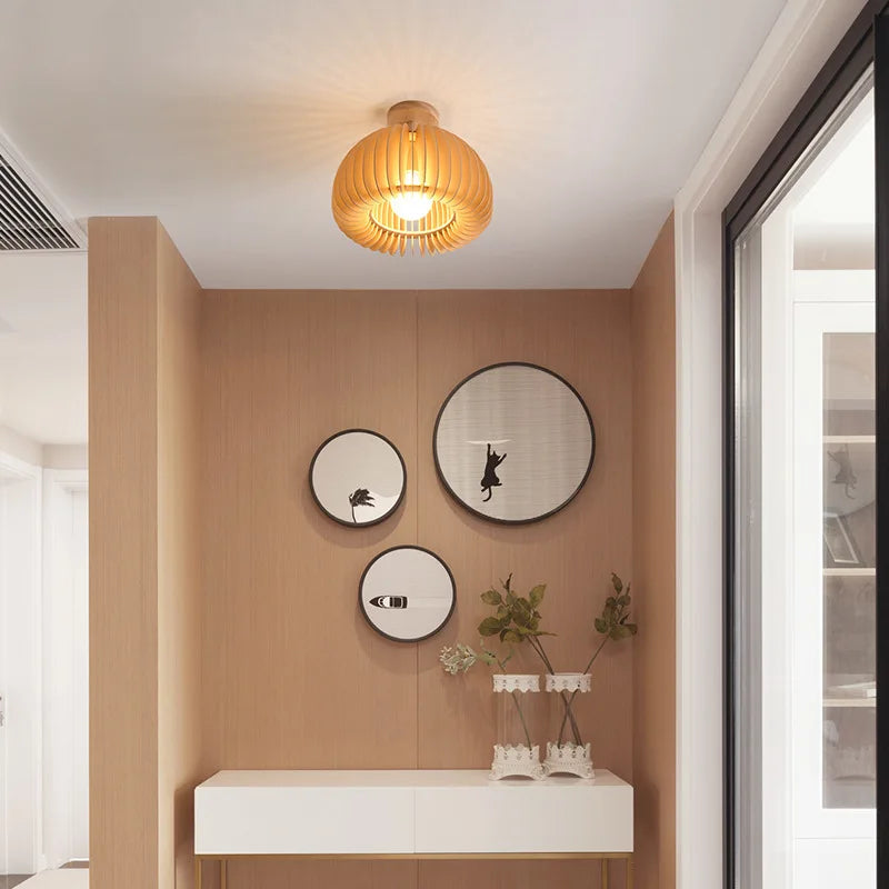 LED-Deckenleuchte aus Massivholz mit modernem, minimalistischem Design - vue 5 sur 8