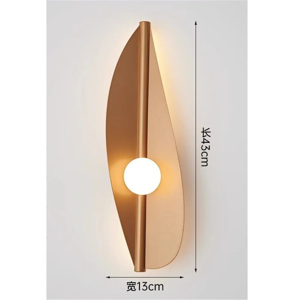 applique murale led design feuille en acrylique moderne décoration intérieure - vue 15 sur 15