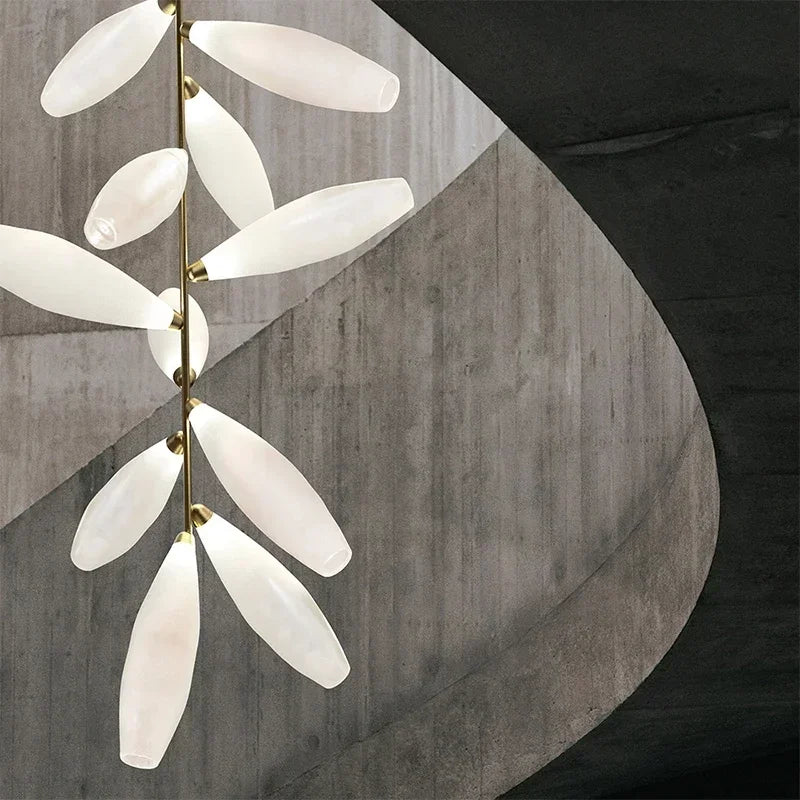lustre moderne en verre nordique pour décoration intérieure - vue 6 sur 14