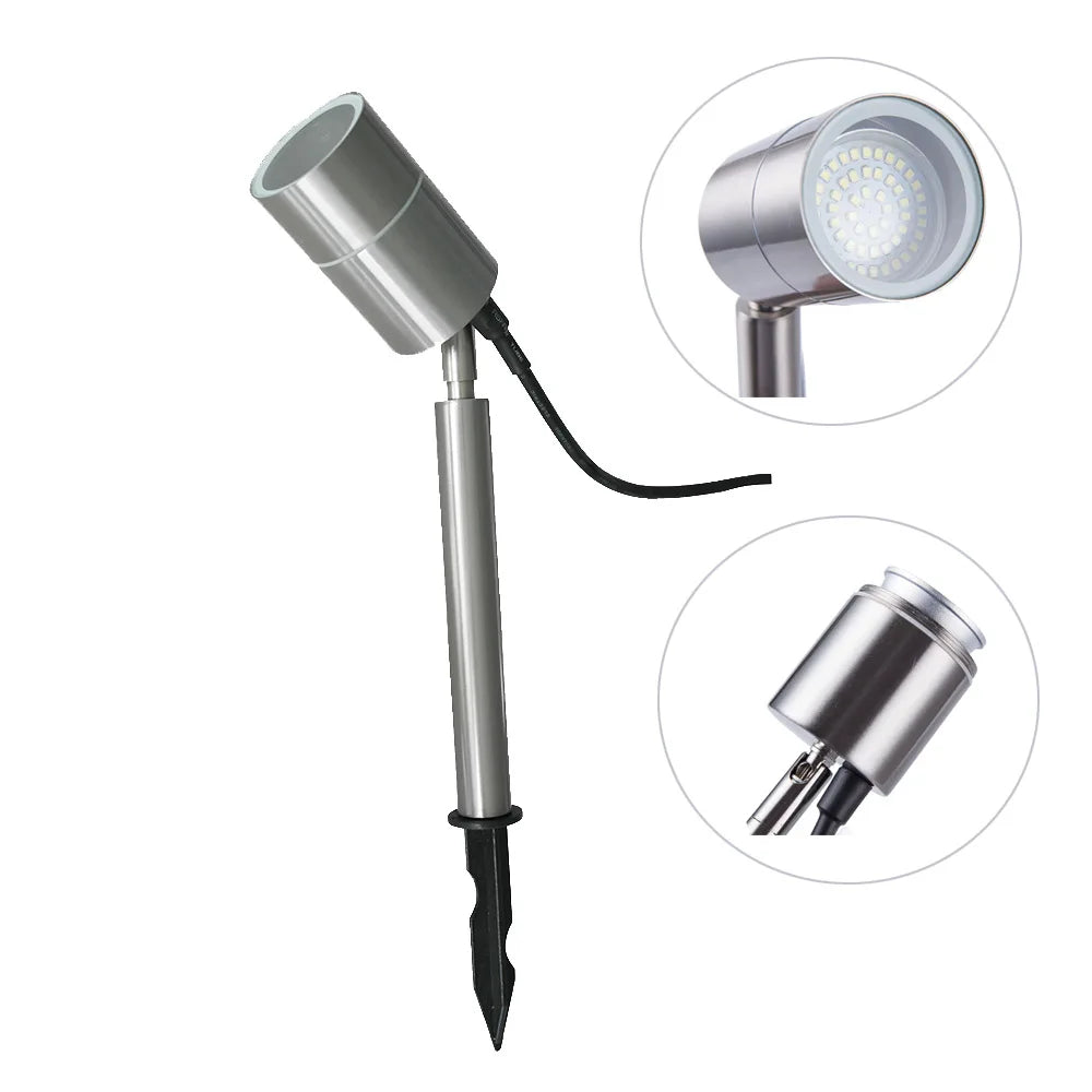 lustre en acier inoxydable pour éclairage de jardin extérieur - vue 2 sur 5