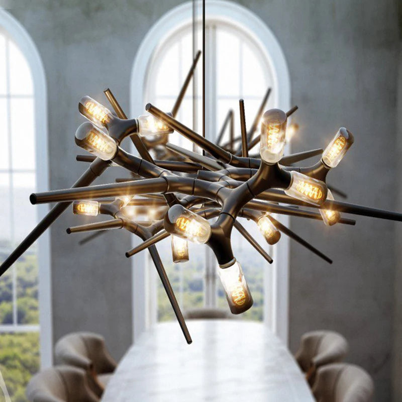 Postmoderner LED-Kronleuchter Roman de Luxe für Hotel - vue 3 sur 13