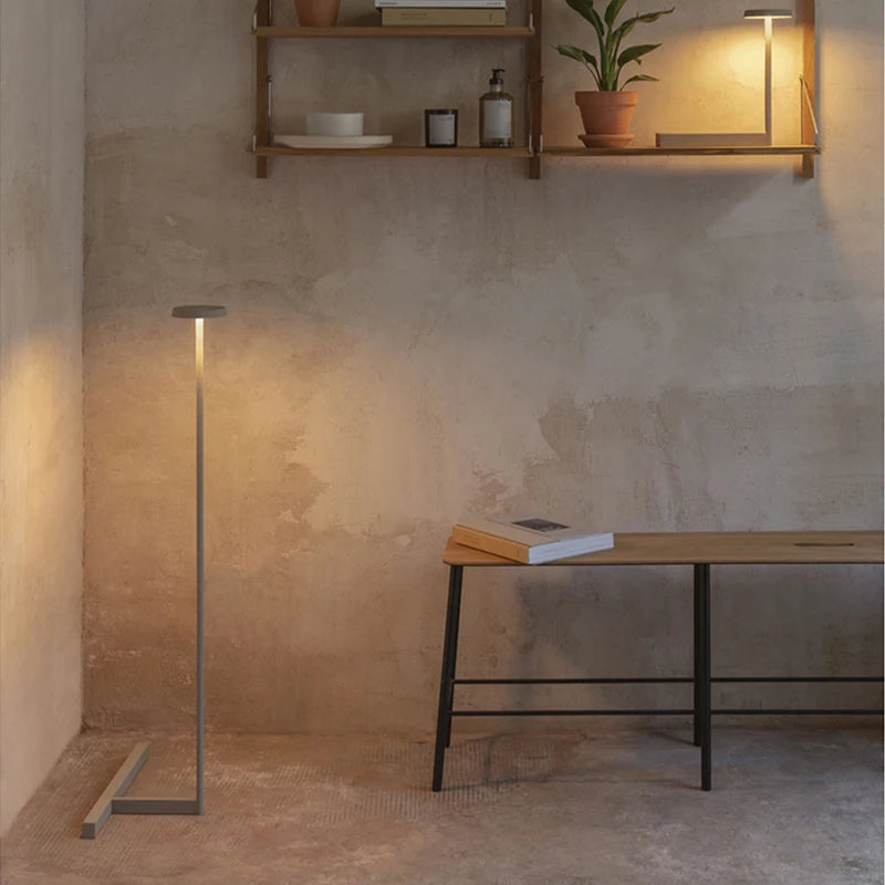 Lampadaire LED design moderne pour chambre à coucher décoration main contrôleur lampe sur pied luminaire nordique lampe de bureau - vue 5 sur 9