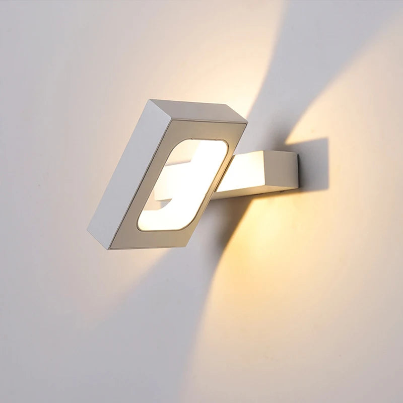applique murale led rotative intérieur décoration appliques luminaire - vue 2 sur 12