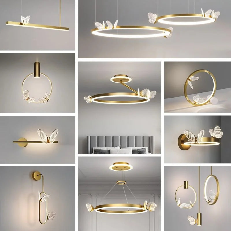 LED-Wandleuchte minimalistisch Schmetterlingsform Hausdekoration - vue 4 sur 10
