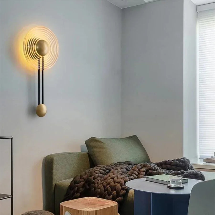LED-Wandleuchte nordisch mit Wellen modern und schlicht - vue 2 sur 10