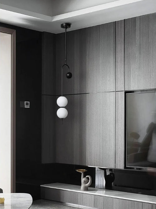LED-Kronleuchter aus Eisen und Glas für die Innendekoration - vue 6 sur 8