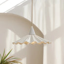 Suspension LED en céramique blanche de styliste