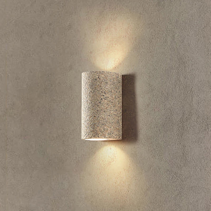 applique murale led wabi-sabi japonais rétro en ciment - vue 3 sur 11