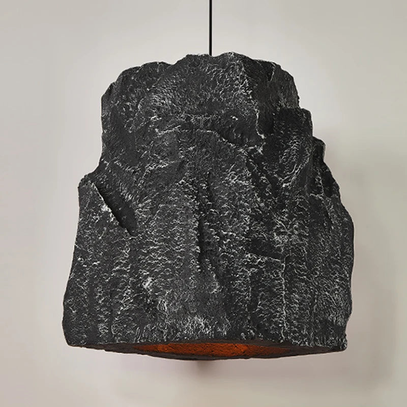 lustre nordique fait main imitation pierre style wabi sabi - vue 5 sur 7