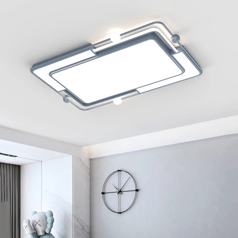 Moderne quadratische LED-Deckenleuchte zum Einbau, kreativ und schlicht - vue 3 sur 12