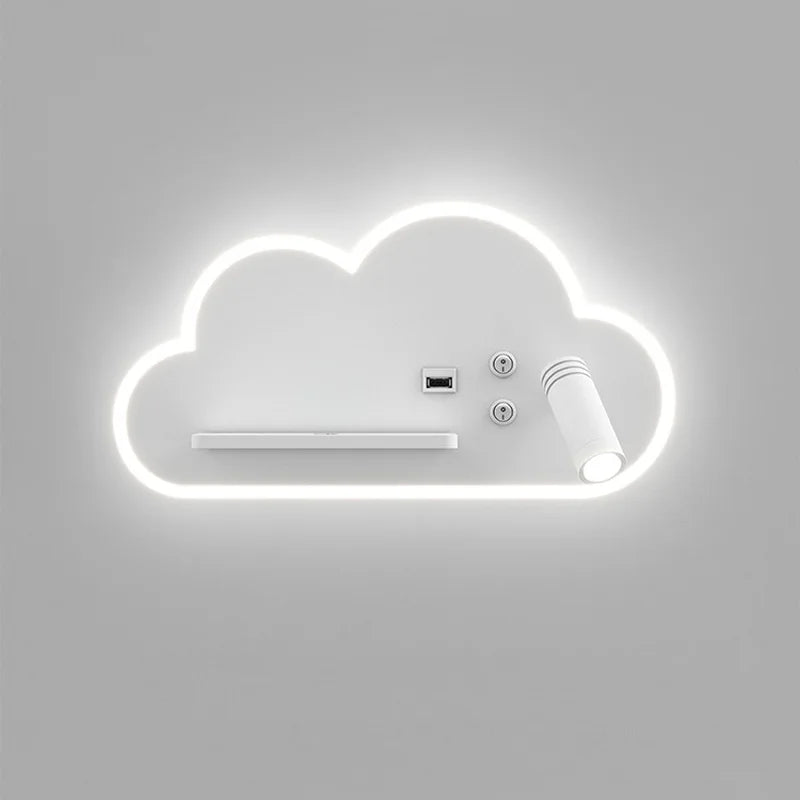 lampe de lit led multifonction avec chargeur sans fil usb - vue 5 sur 8