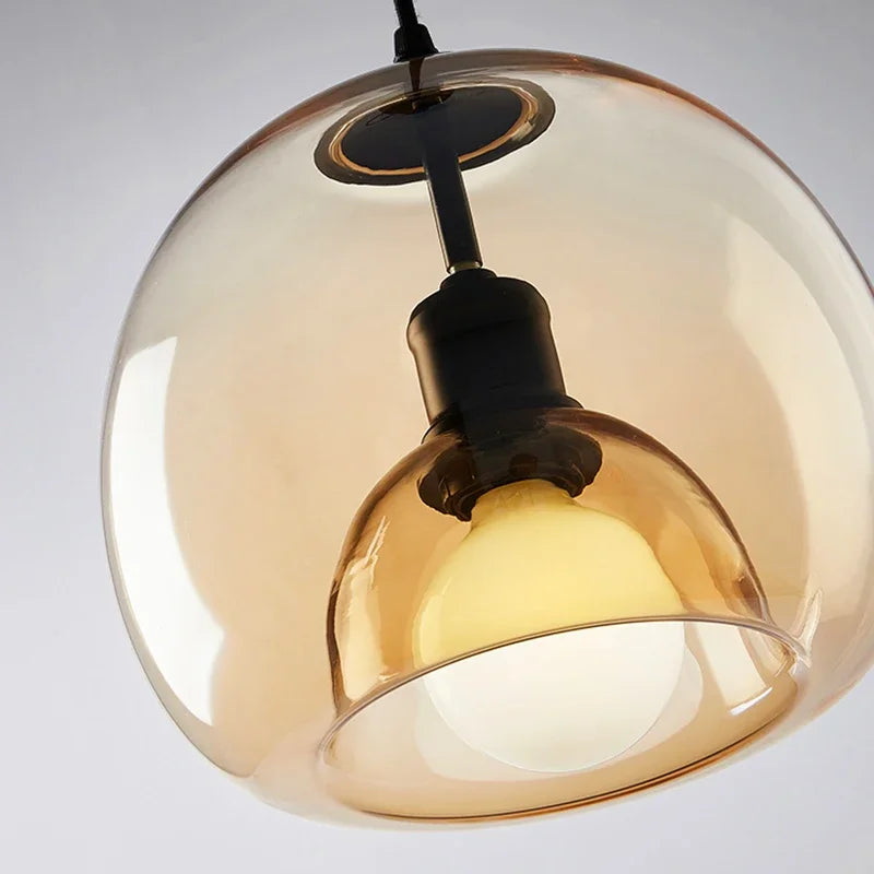 Suspension boule en verre design moderne décoratif intérieur - vue 7 sur 12