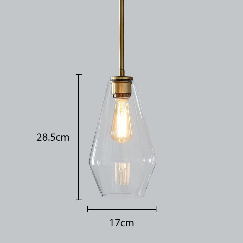 Moderne Glas-Pendelleuchte im kreativen nordischen Minimalismus