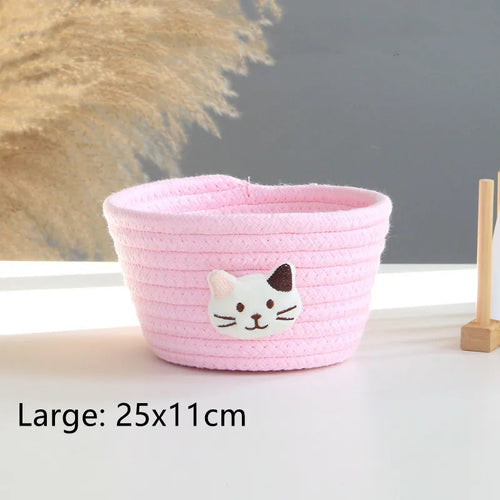 panier de rangement tissé animaux pour jouets et objets divers - vue 10 sur 21