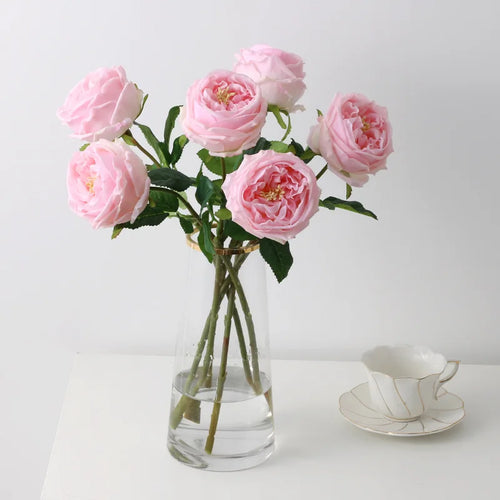 rose de thé artificielle en latex pour décoration et événements