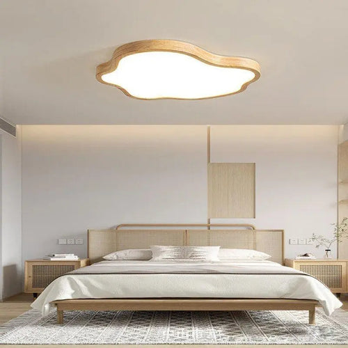 LED-Deckenleuchte nordisch Holz Wolkenform moderne dekorative Beleuchtung - vue 2 sur 8