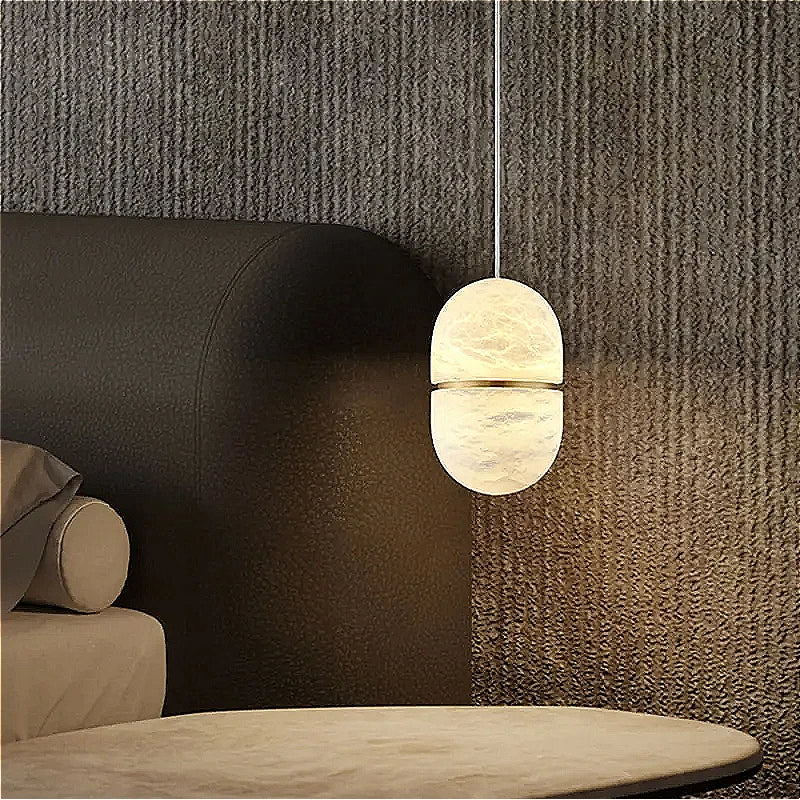 lustre moderne en marbre pour décoration d'intérieur suspendue - vue 3 sur 7