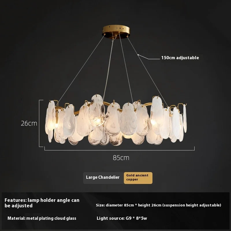 suspension en verre fait main pour un intérieur luxueux