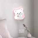 applique murale ours rose pour chambre d enfant mignonne moderne