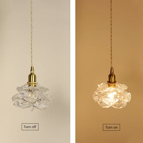 Romantischer Vintage-Glaskronleuchter für elegantes Ambiente - vue 7 sur 8