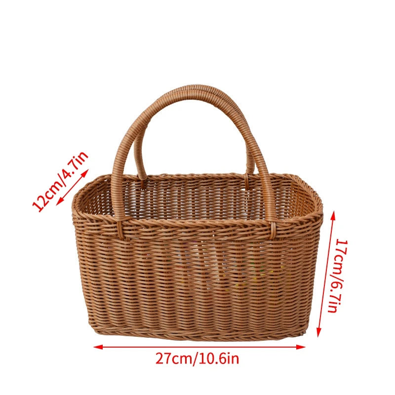 panier de rangement tissé à la main pour jardin et pique-nique - vue 21 sur 27