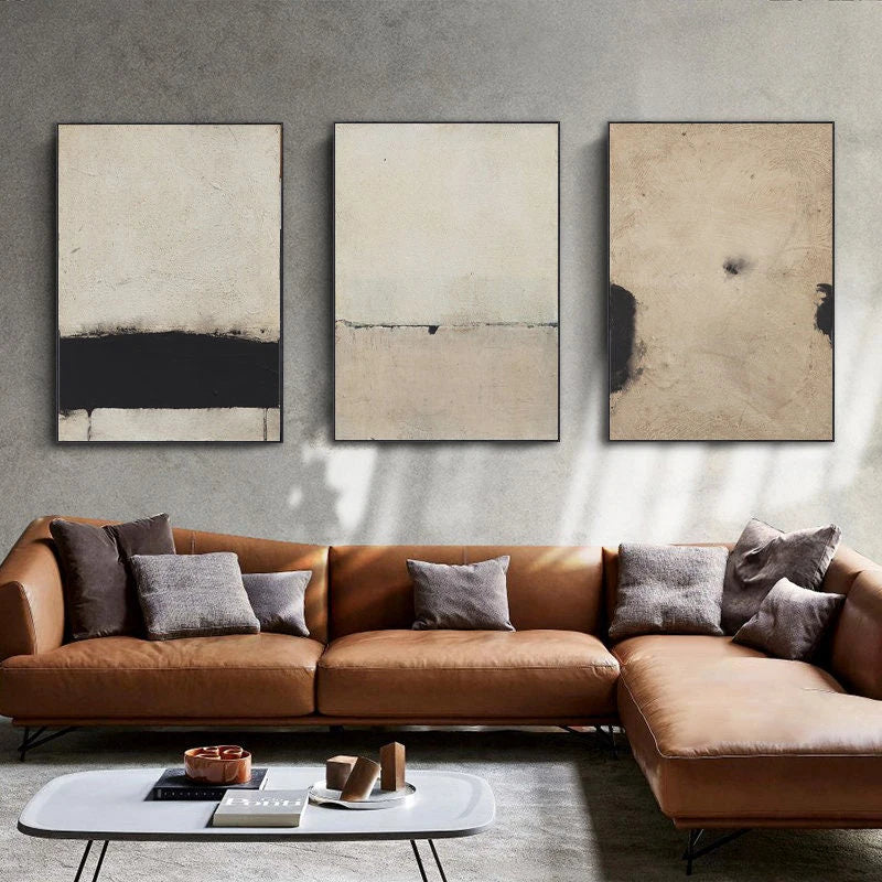 grandes peintures murales abstraites modernes pour décoration intérieure - vue 4 sur 7