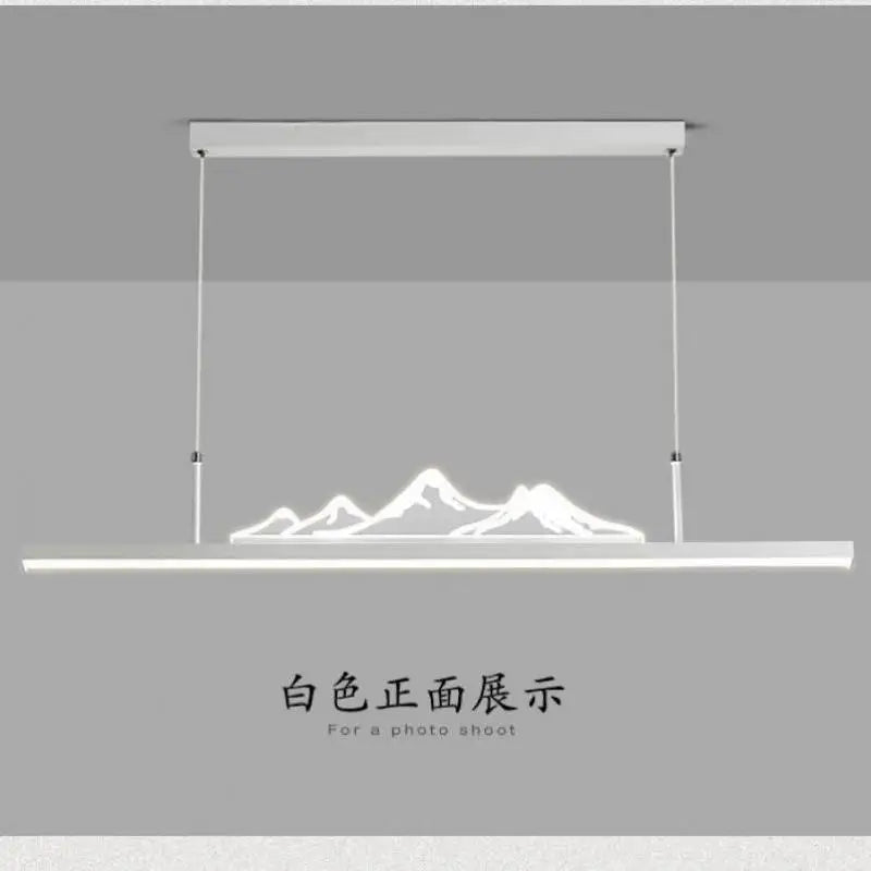 Chinesischer Kronleuchter für Restaurant und Büro mit Bergmotiv - vue 6 sur 10