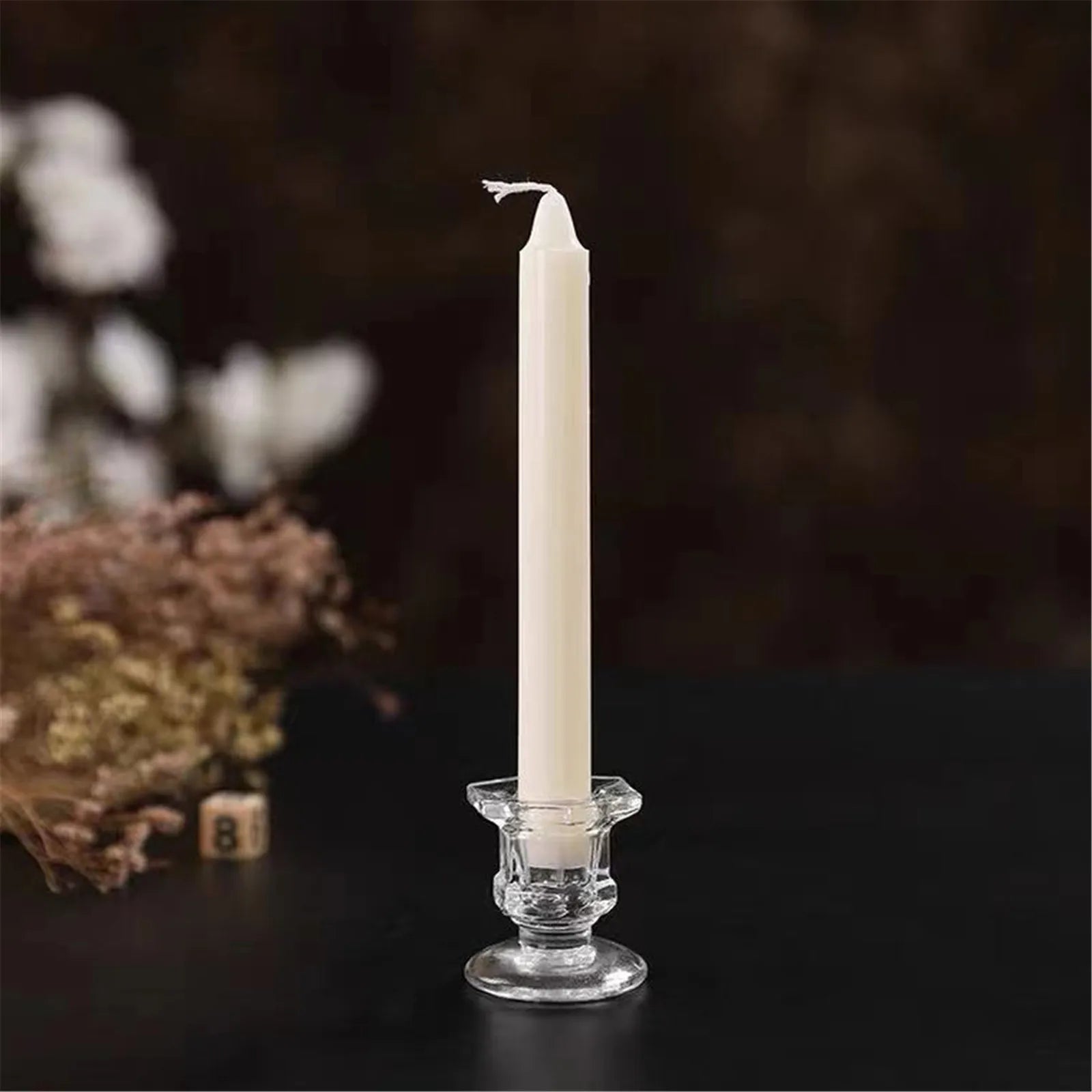 bougeoir en verre décoration nordique pour moments romantiques - vue 7 sur 6