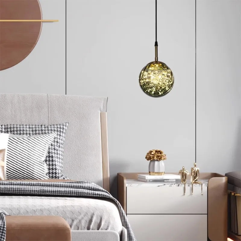 Suspension LED en verre au design nordique moderne - vue 4 sur 9