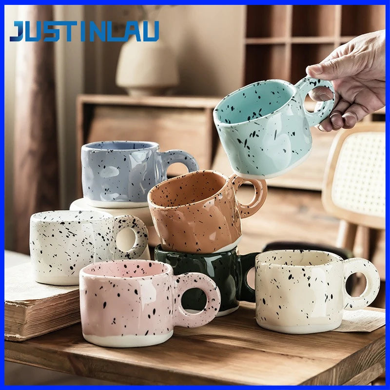 Mug ceramique motif encre eclaboussee style chinois 280ml