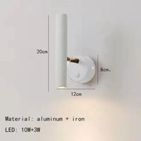 Applique murale led moderne rotative pour lecture et détente