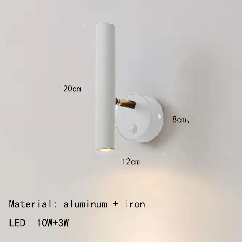 Moderne LED-Wandleuchte drehbar für Lesen und Entspannung