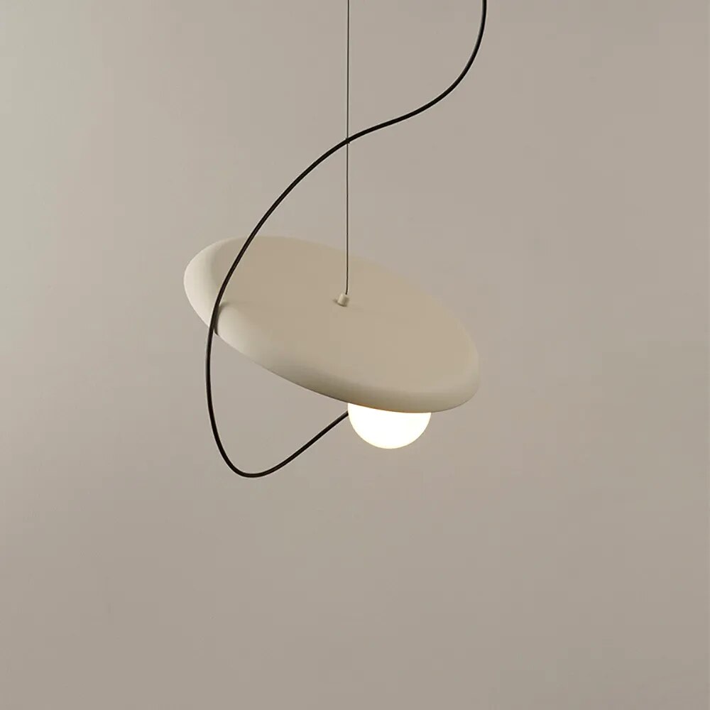 Suspension en verre et métal lampes nordiques - vue 4 sur 6