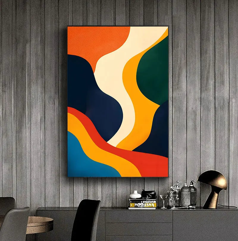 peinture abstraite pour décoration murale artistique élégante