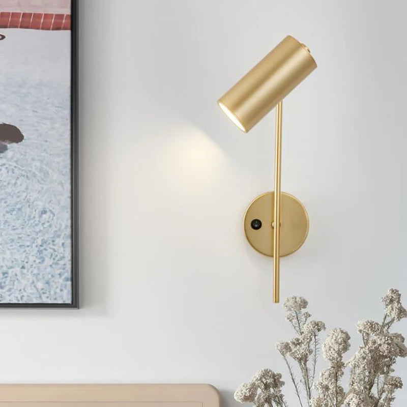 Applique murale à spot rotative dorée ou noire - vue 6 sur 10
