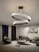 lustre à anneaux postmodernes duplex led design minimaliste intérieur