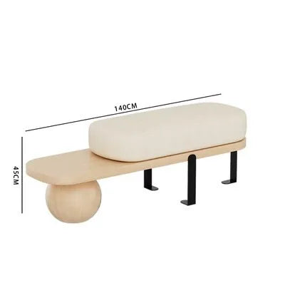 tabouret nordique en bois massif pour chaussures et repos
