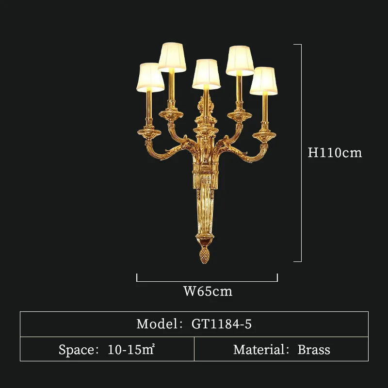 Applique murale cuivre style rococo - vue 7 sur 7