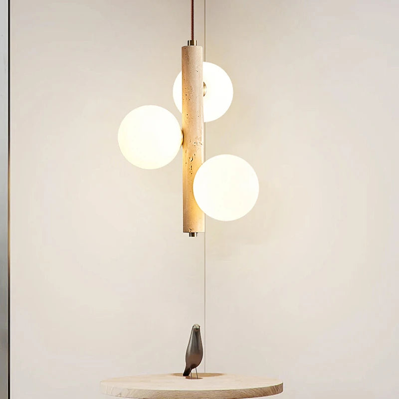 lustre en pierre rétro pour décoration intérieure élégante - vue 3 sur 8