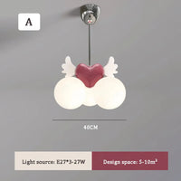 lustre romantique pour chambre d'enfant décor princesse en verre