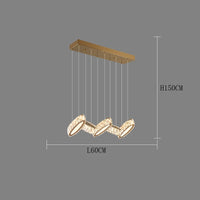 Lustre de décoration de maison moderne lustre de salle à manger luminaires d'intérieur éclairage de plafond éclairage fantaisie LED cristal