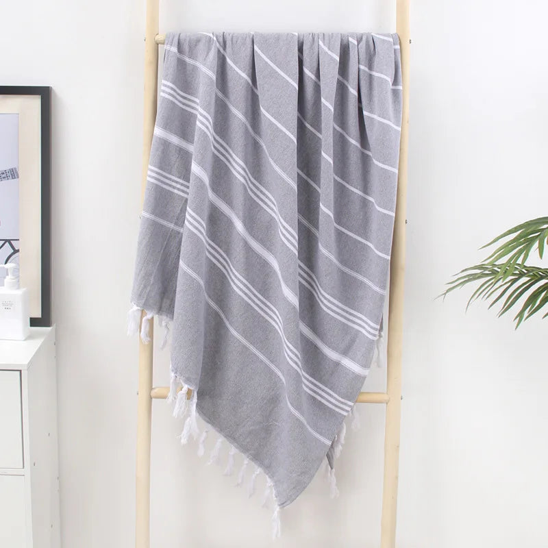serviette de plage extra large coton séchage rapide - vue 6 sur 7