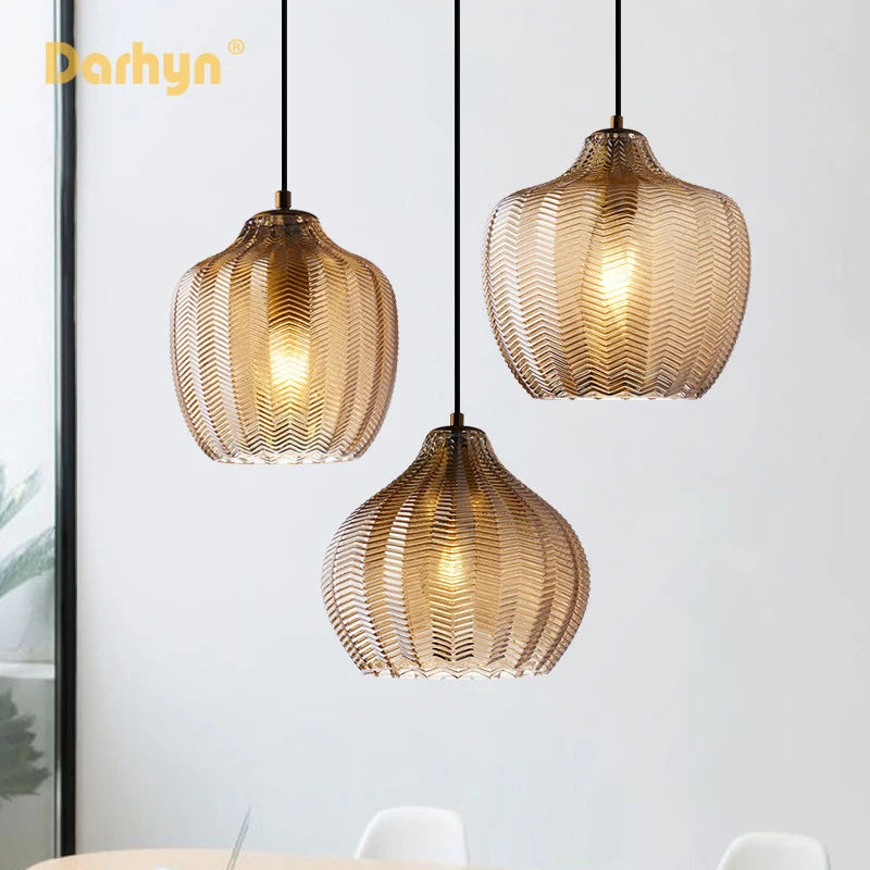 lampe led suspendue en verre design moderne pour intérieur - vue 2 sur 14