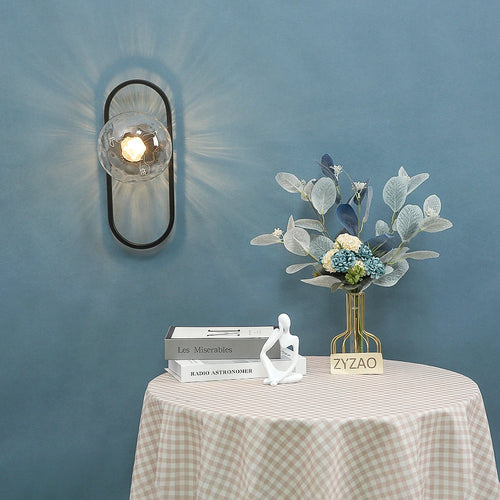 applique murale led en verre pour allée et arrière-plan d'hôtel
