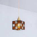 Deckenleuchte Cube im Tiffany-Stil aus Buntglas für stilvolle Inneneinrichtung